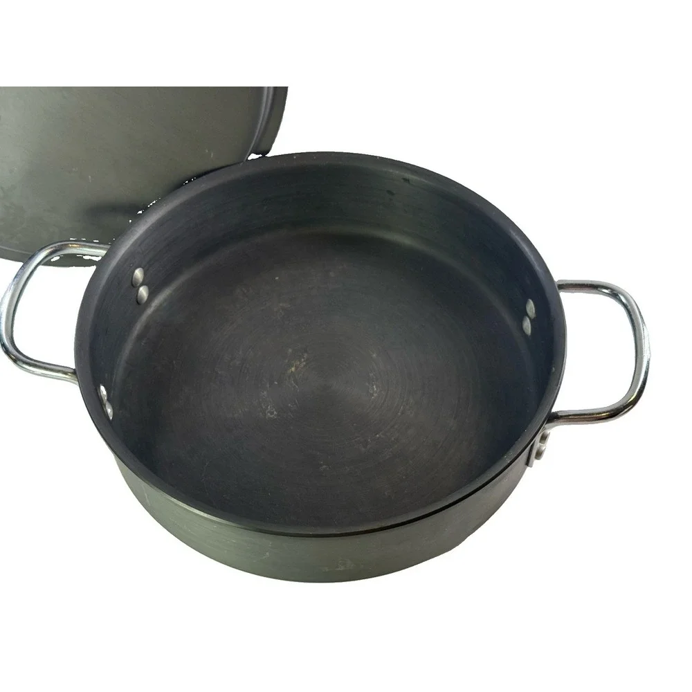 Vtg Commercial Calphalon 5003 3 QT Hard Anodized Sauté Pan w Lid 10